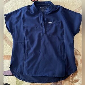 Figs Navy Montex top Large